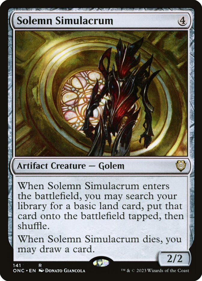 Solemn Simulacrum 141 (Commander: Phyrexia: All Will Be One)  | Good Games Adelaide SA