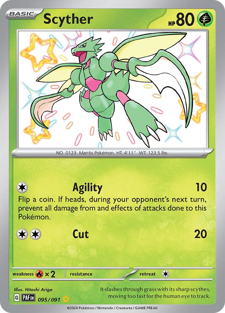Scyther 095/091 (SV: Paldean Fates)  - Holofoil | Good Games Adelaide SA