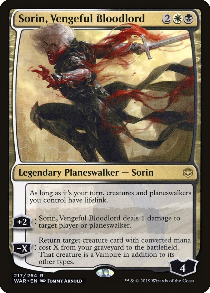 Sorin, Vengeful Bloodlord 217 (War of the Spark)  | Good Games Adelaide SA