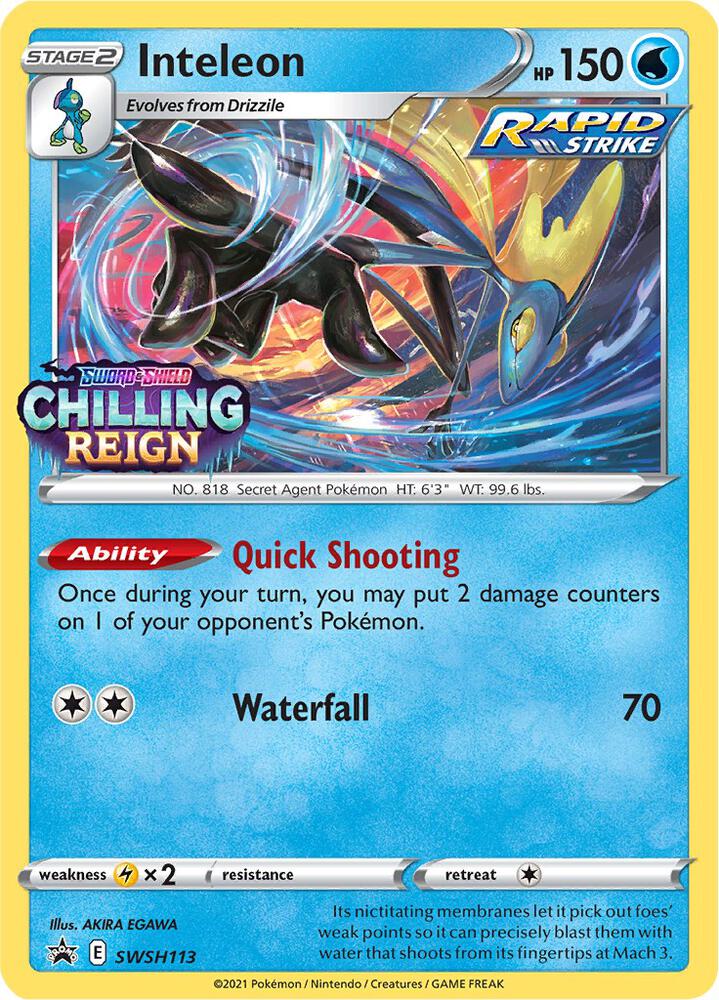 Inteleon Prerelease SWSH113 (SWSH: Sword & Shield Promo Cards)  - Holofoil | Good Games Adelaide SA
