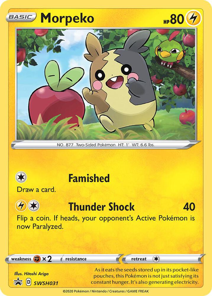 Morpeko SWSH031 (SWSH: Sword & Shield Promo Cards)  - Holofoil | Good Games Adelaide SA