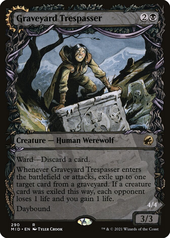 Graveyard Trespasser // Graveyard Glutton 290 (Innistrad: Midnight Hunt)  | Good Games Adelaide SA