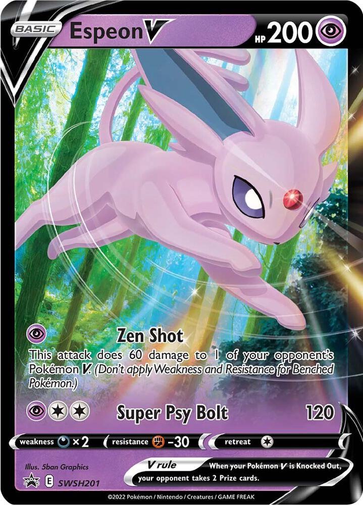 Espeon V SWSH201 (SWSH: Sword & Shield Promo Cards)  - Holofoil | Good Games Adelaide SA