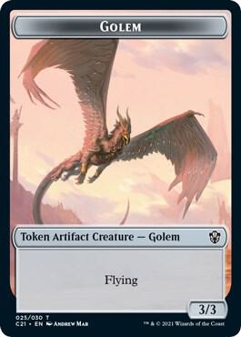 Golem 025 Thopter Double Sided Token 25 // 29 (Commander 2021)  | Good Games Adelaide SA