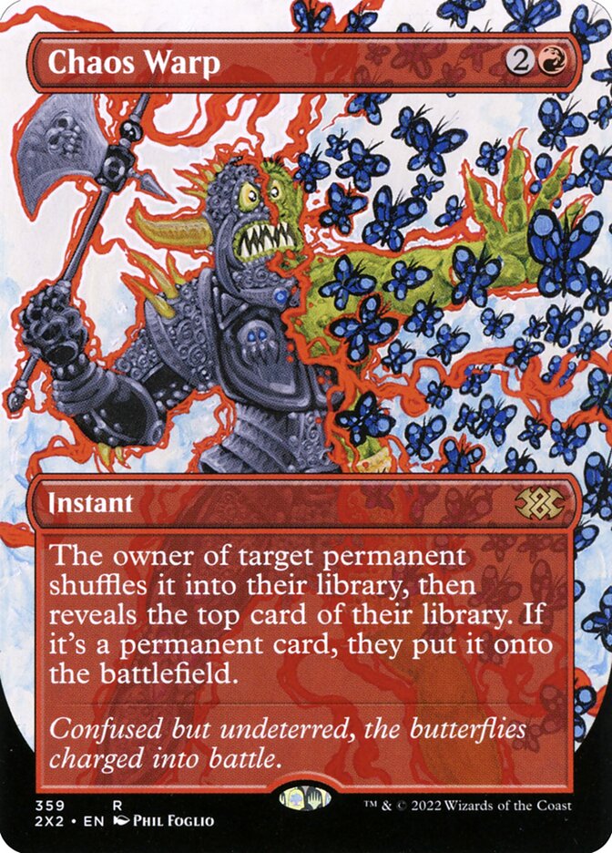 Chaos Warp Borderless 359 (Double Masters 2022)  - Foil | Good Games Adelaide SA