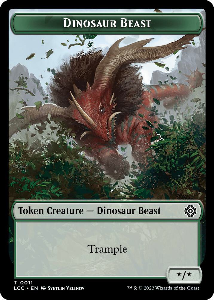 Dinosaur Beast Dinosaur Double Sided Token 11 // 10 (Commander: The Lost Caverns of Ixalan)  | Good Games Adelaide SA