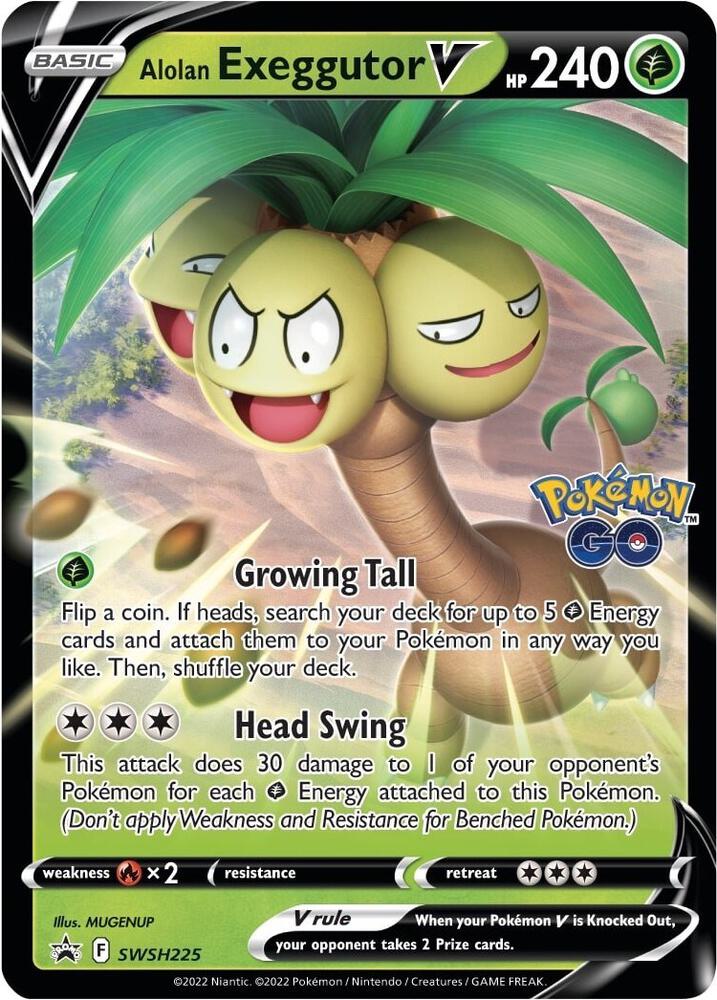Alolan Exeggutor V SWSH225 (SWSH: Sword & Shield Promo Cards)  - Holofoil | Good Games Adelaide SA