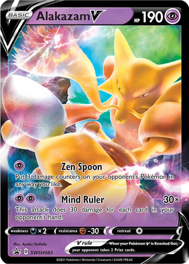 Alakazam V SWSH083 (SWSH: Sword & Shield Promo Cards)  - Holofoil | Good Games Adelaide SA