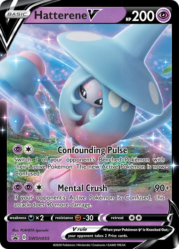 Hatterene V SWSH055 (SWSH: Sword & Shield Promo Cards)  - Holofoil | Good Games Adelaide SA