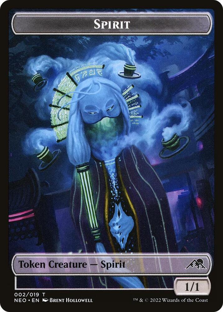 Spirit 002 Emblem Kaito Shizuki Double sided Token 2 // 18 (Kamigawa: Neon Dynasty)  - Foil | Good Games Adelaide SA