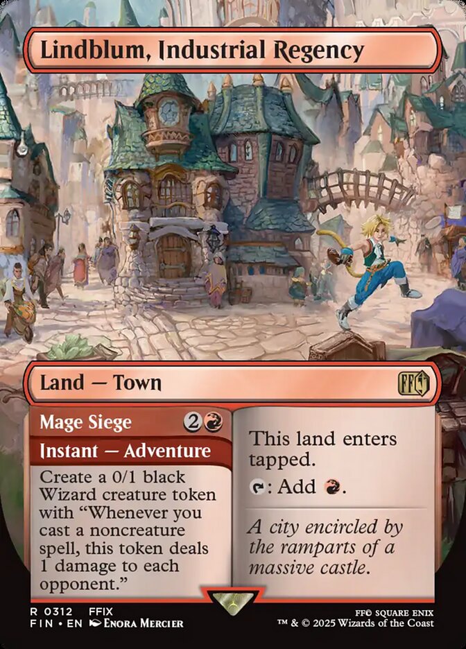 Lindblum Industrial Regency Borderless 312/309 (FINAL FANTASY)  - Borderless Foil | Good Games Adelaide SA