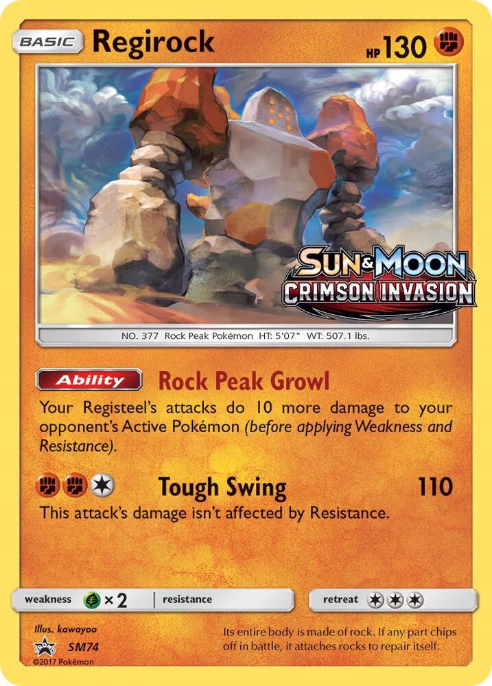 Regirock Prerelease SM74 (SM Promos)  - Holofoil | Good Games Adelaide SA