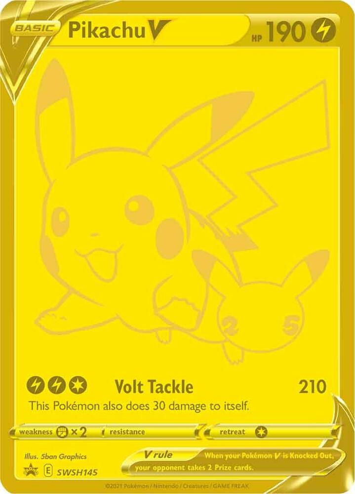 Pikachu V SWSH145 (SWSH: Sword & Shield Promo Cards)  - Holofoil | Good Games Adelaide SA