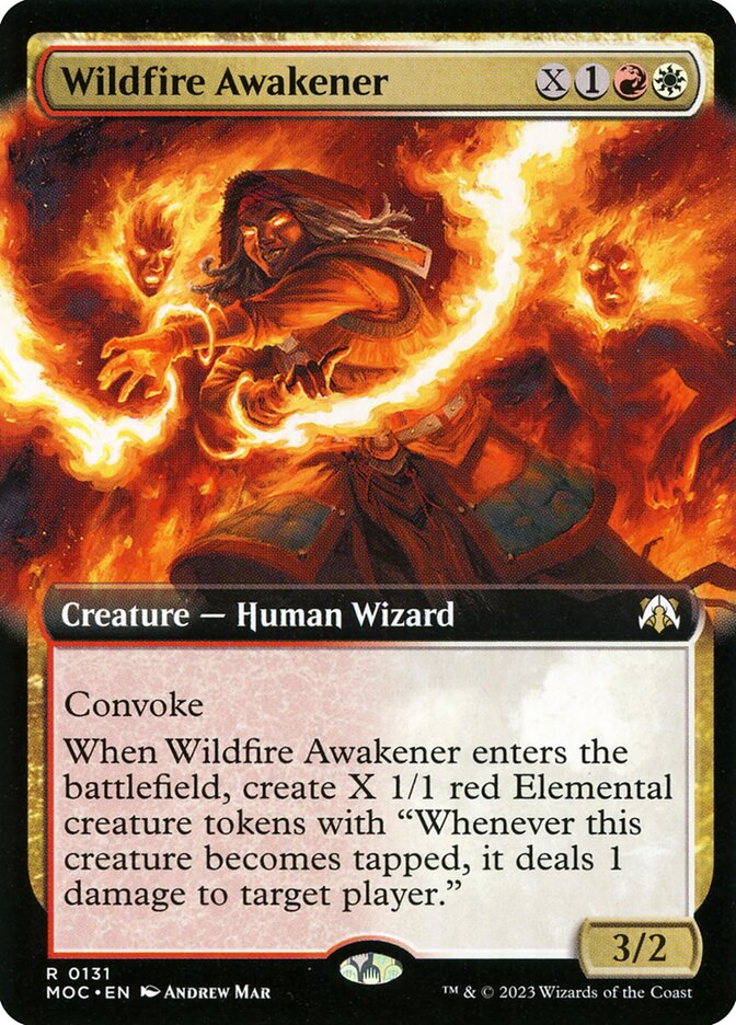 Wildfire Awakener 131 (Commander: March of the Machine)  - Extended Art | Good Games Adelaide SA