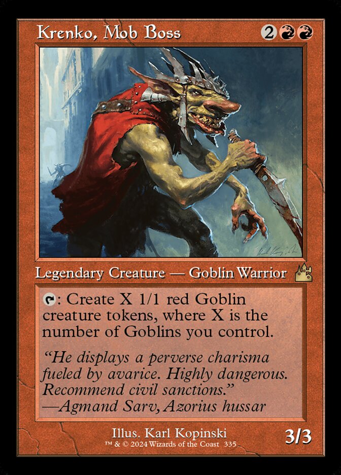 Krenko, Mob Boss 335 (Ravnica Remastered)  - Foil | Good Games Adelaide SA
