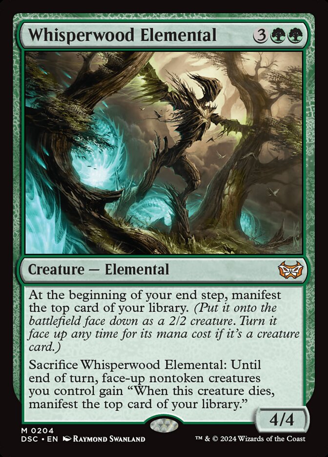 Whisperwood Elemental 204 (Commander: Duskmourn: House of Horror)  | Good Games Adelaide SA
