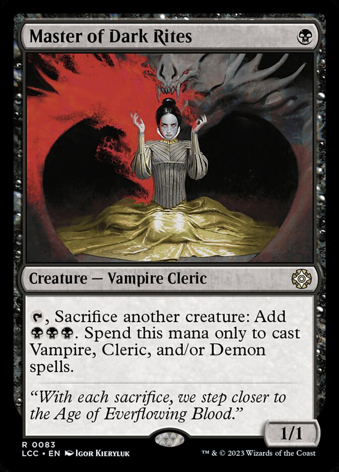Master of Dark Rites 83 (Commander: The Lost Caverns of Ixalan)  | Good Games Adelaide SA