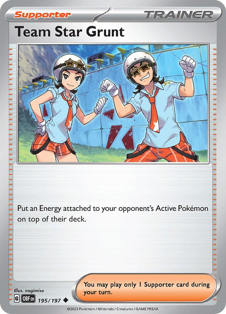 Team Star Grunt 195/197 (SV03: Obsidian Flames)  | Good Games Adelaide SA