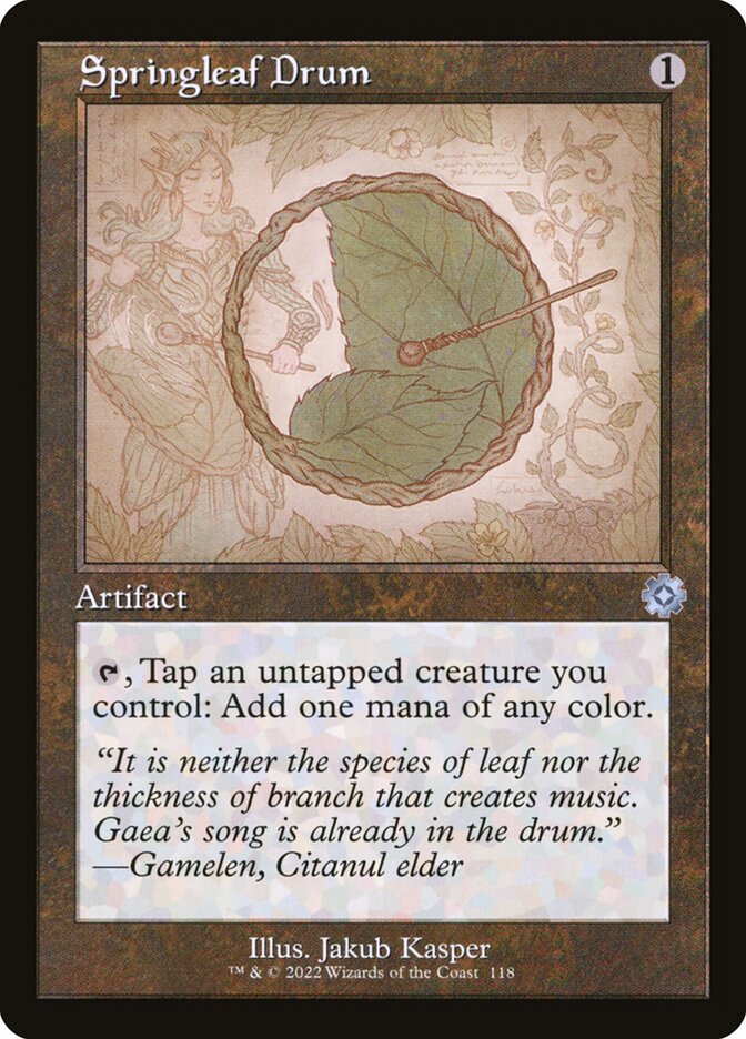 Springleaf Drum 118 (The Brothers' War: Retro Frame Artifacts)  - Foil | Good Games Adelaide SA
