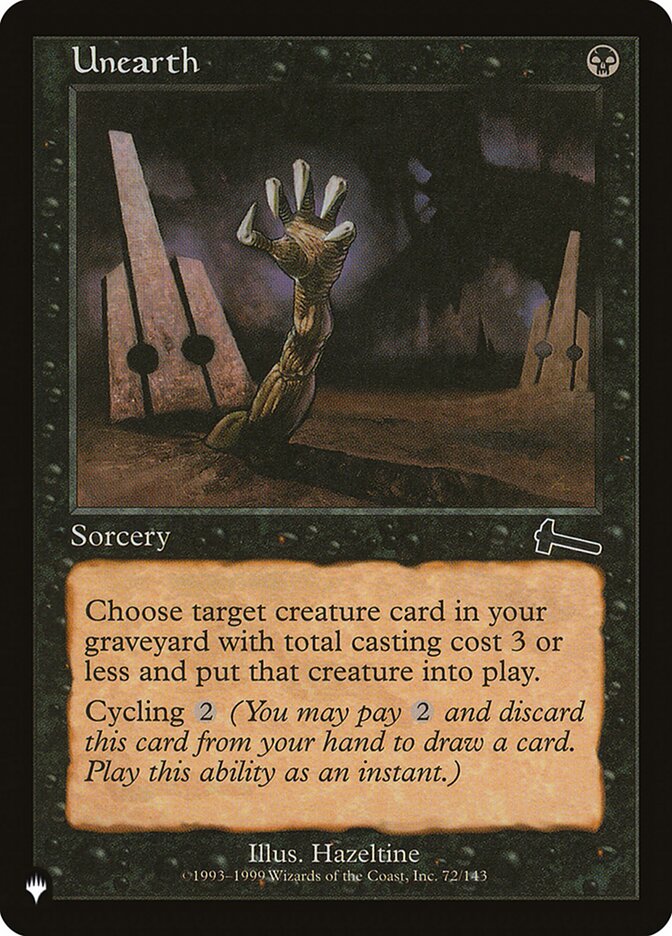 Unearth 72/143 (The List Reprints)  | Good Games Adelaide SA
