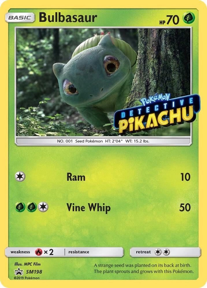 Bulbasaur Detective Pikachu Stamped SM198 (SM Promos)  - Holofoil | Good Games Adelaide SA