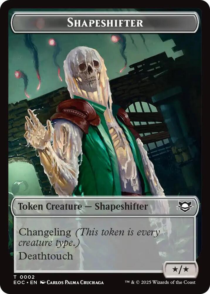 Shapeshifter Golem 0013 Double Sided Token 2 // 13 (Commander: Edge of Eternities)  - Foil | Good Games Adelaide SA