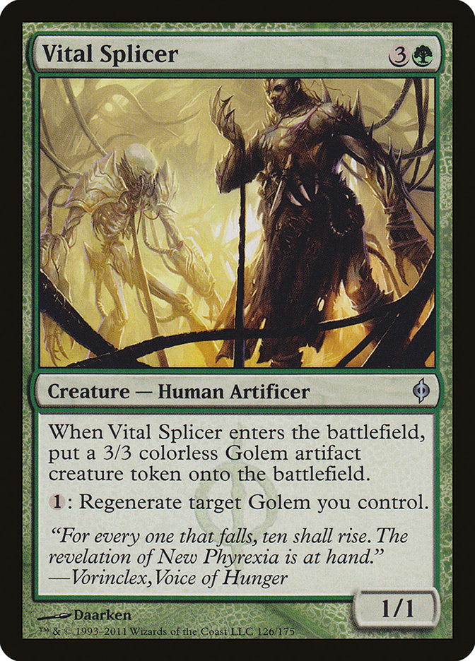 Vital Splicer 126 (New Phyrexia)  - Foil | Good Games Adelaide SA