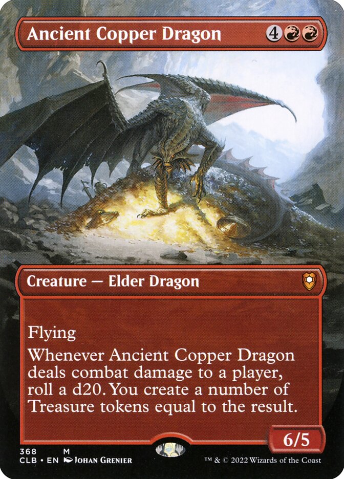 Ancient Copper Dragon Borderless 368 (Commander Legends: Battle for Baldur's Gate)  - Foil | Good Games Adelaide SA