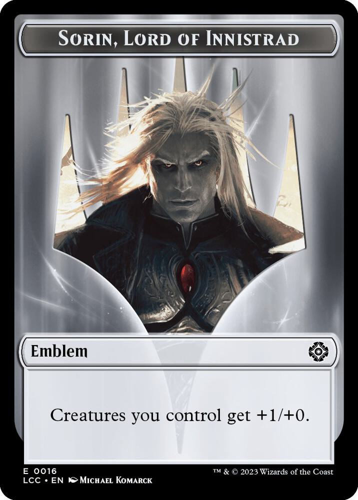Emblem Sorin Lord of Innistrad Vampire 0004 Double Sided Token 16 // 4 (Commander: The Lost Caverns of Ixalan)  | Good Games Adelaide SA