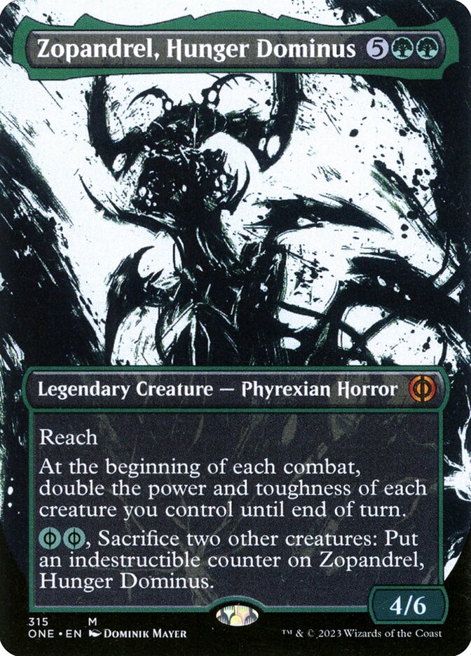 Zopandrel, Hunger Dominus 315 (Phyrexia: All Will Be One)  - Borderless Foil | Good Games Adelaide SA