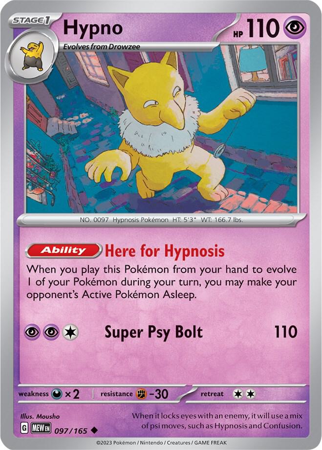 Hypno 097/165 (SV: Scarlet & Violet 151)  | Good Games Adelaide SA