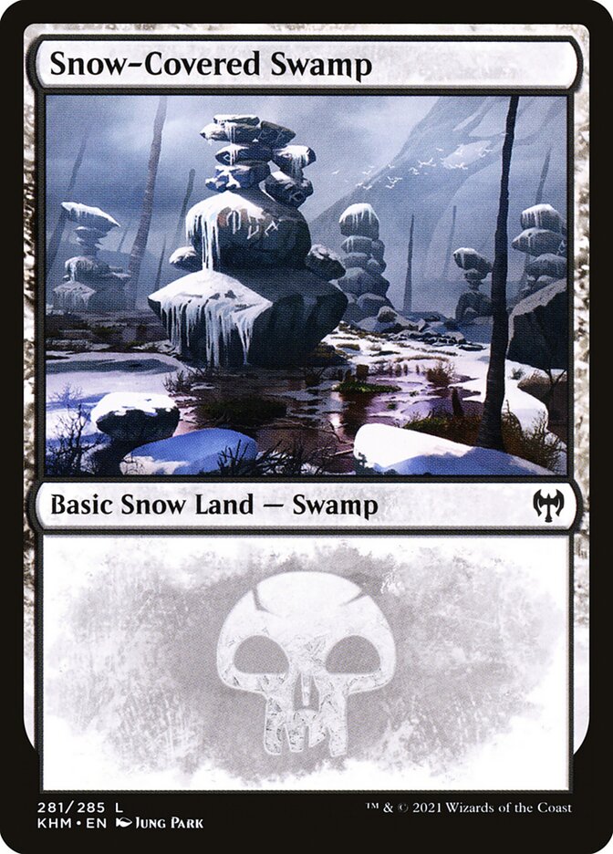 Snow-Covered Swamp 281 (Kaldheim)  | Good Games Adelaide SA