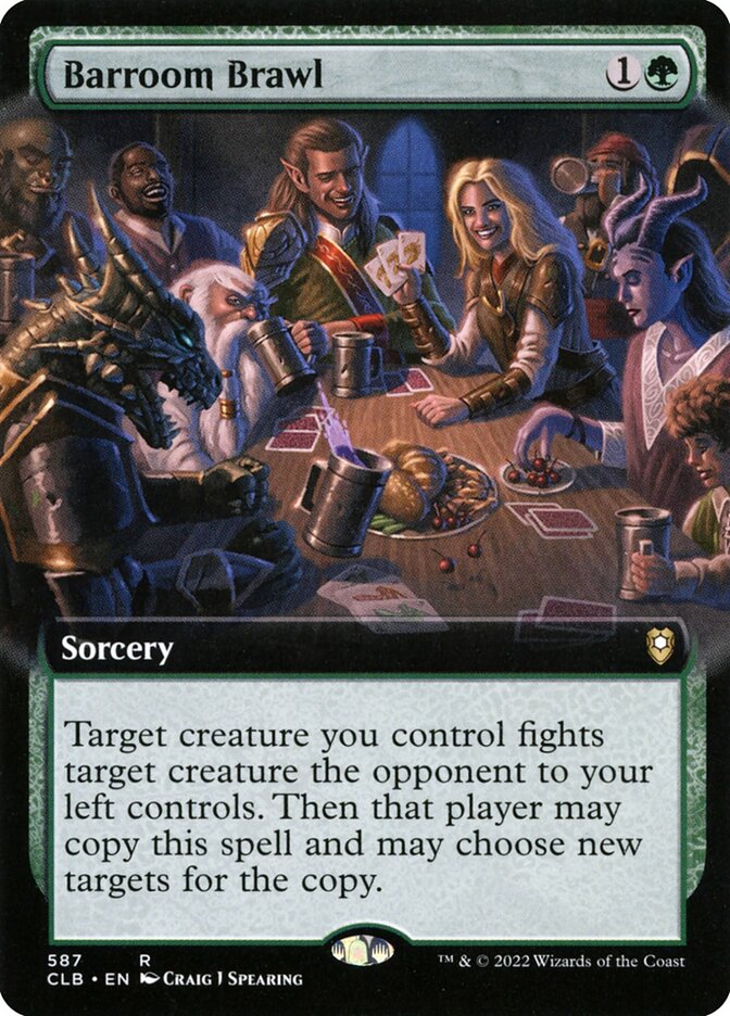 Barroom Brawl Extended Art 587 (Commander Legends: Battle for Baldur's Gate)  - Foil | Good Games Adelaide SA
