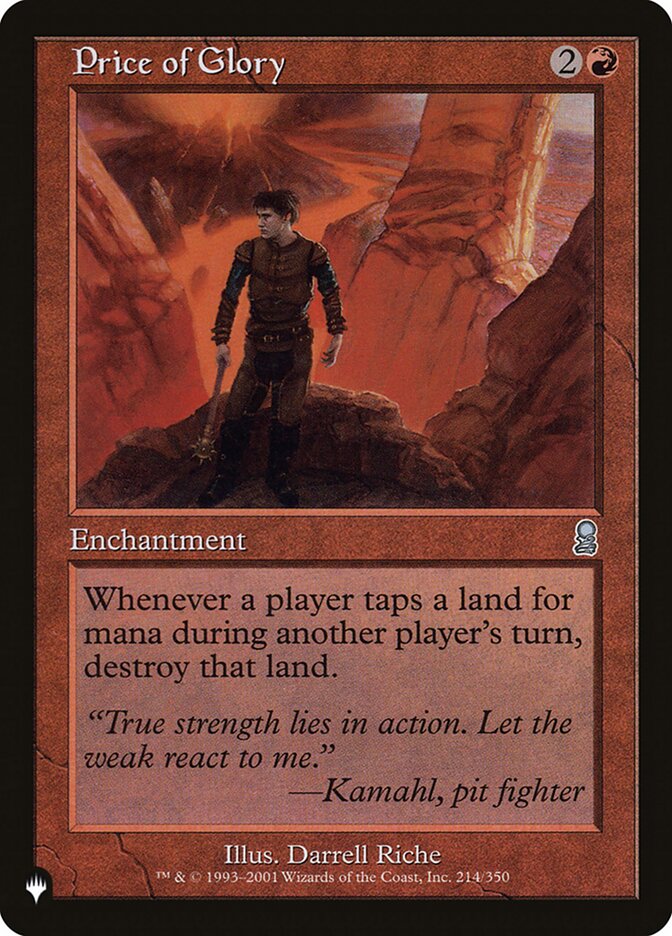 Price of Glory 214/350 (The List Reprints)  | Good Games Adelaide SA
