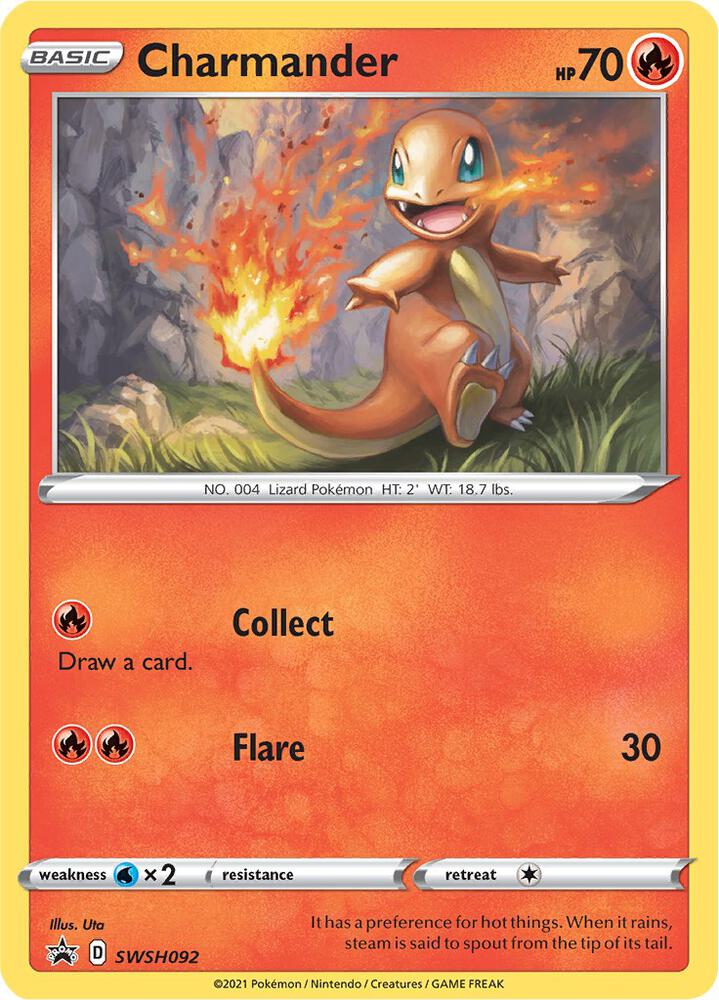 Charmander SWSH092 (SWSH: Sword & Shield Promo Cards)  - Holofoil | Good Games Adelaide SA