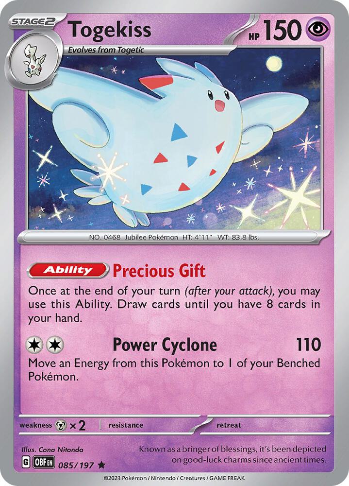 Togekiss 085/197 (SV03: Obsidian Flames)  - Holofoil | Good Games Adelaide SA