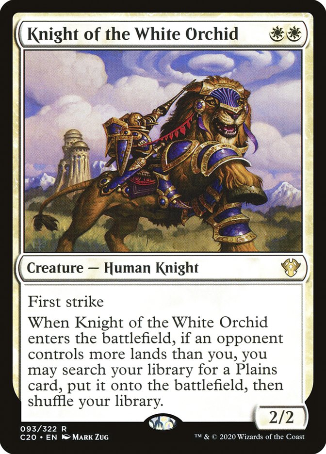 Knight of the White Orchid 93 (Commander 2020)  | Good Games Adelaide SA
