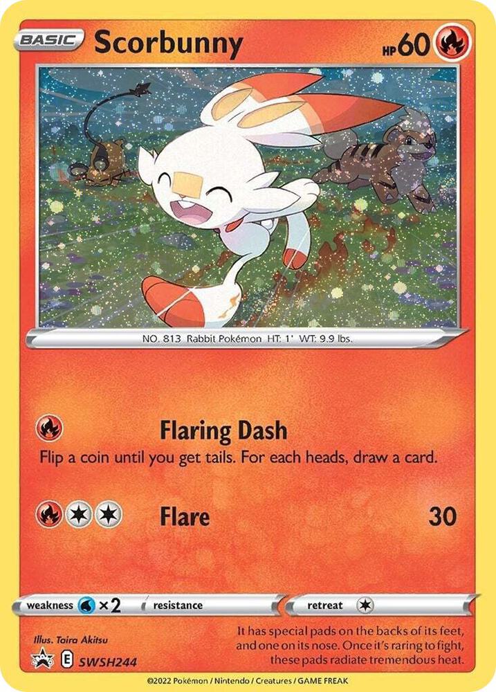 Scorbunny SWSH244 (SWSH: Sword & Shield Promo Cards)  - Holofoil | Good Games Adelaide SA