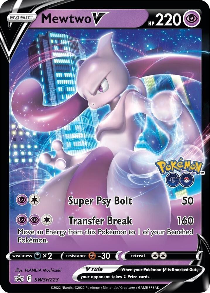Mewtwo V SWSH223 (SWSH: Sword & Shield Promo Cards)  - Holofoil | Good Games Adelaide SA