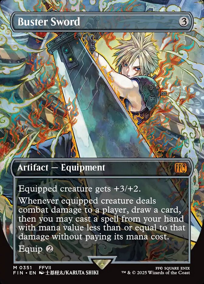 Buster Sword  351/309 (FINAL FANTASY)  - Borderless Foil | Good Games Adelaide SA