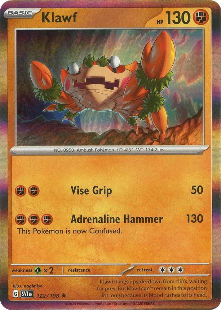 Klawf 122/198 (SV01: Scarlet & Violet Base Set)  - Holofoil | Good Games Adelaide SA