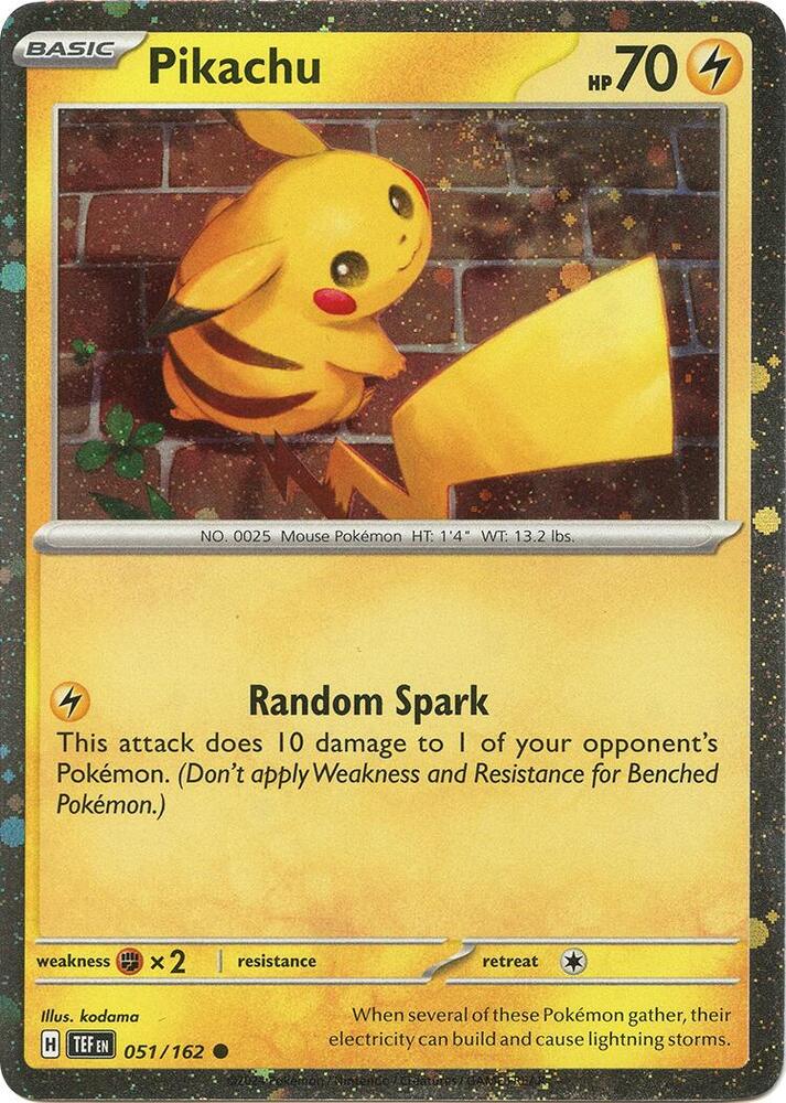 Pikachu 051/162 (Miscellaneous Cards & Products)  - Cosmo Holofoil | Good Games Adelaide SA