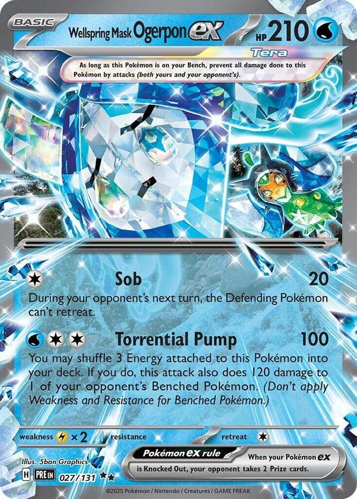 Wellspring Mask Ogerpon ex  027/131 (SV: Prismatic Evolutions)  - Holofoil | Good Games Adelaide SA