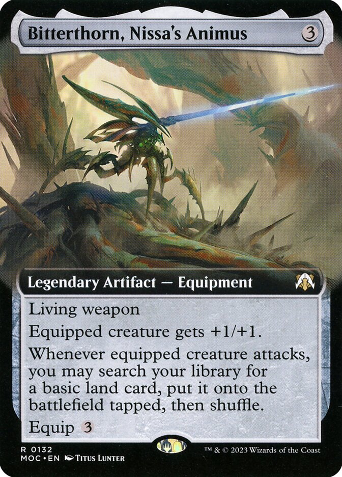 Bitterthorn, Nissa's Animus 132 (Commander: March of the Machine)  - Extended Art | Good Games Adelaide SA