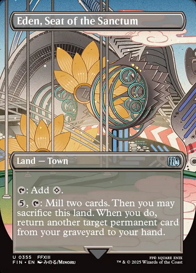 Eden, Seat of the Sanctum 355/309 (FINAL FANTASY)  - Borderless Foil | Good Games Adelaide SA
