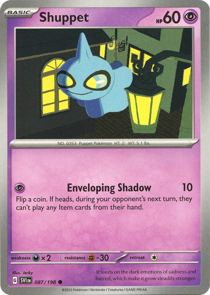 Shuppet 087/198 (SV01: Scarlet & Violet Base Set)  | Good Games Adelaide SA