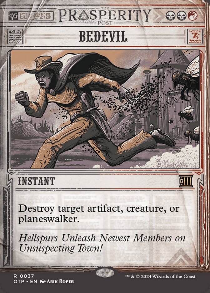 Bedevil 37 (Outlaws of Thunder Junction: Breaking News)  - Foil | Good Games Adelaide SA