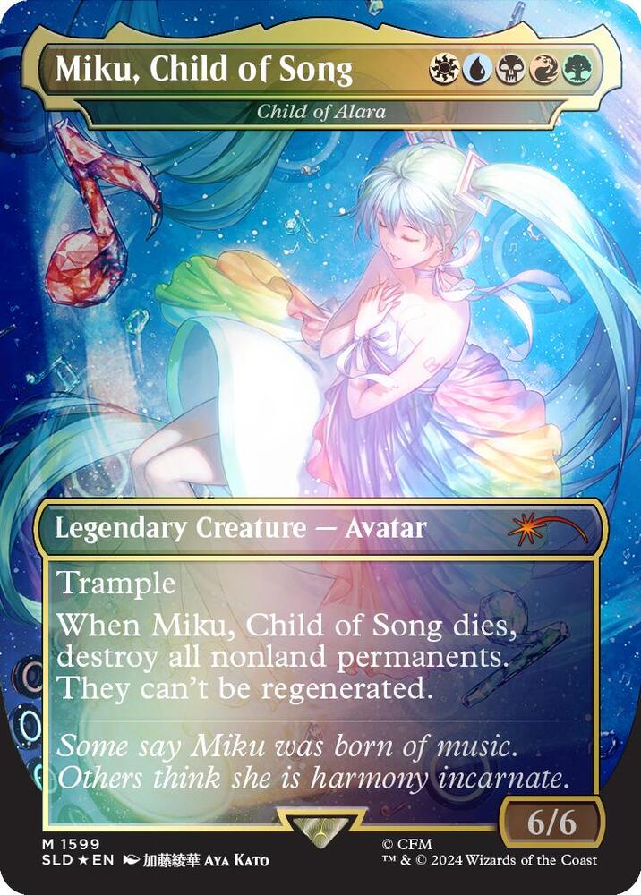 Miku Child of Song Child of Alara Rainbow Foil 1599 (Secret Lair Drop Series)  - Foil | Good Games Adelaide SA