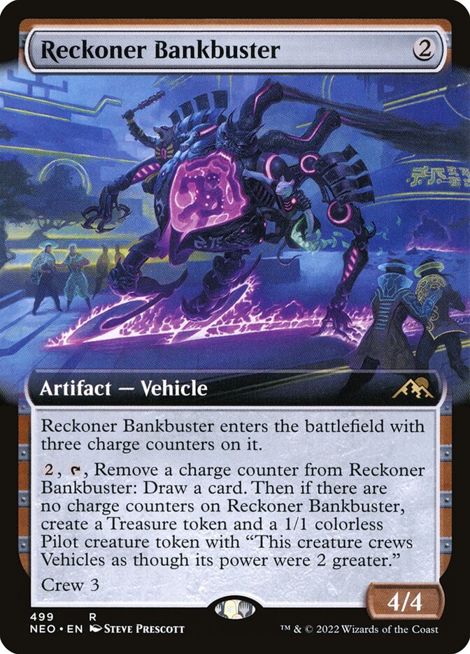 Reckoner Bankbuster 499 (Kamigawa: Neon Dynasty)  - Extended Art Foil | Good Games Adelaide SA