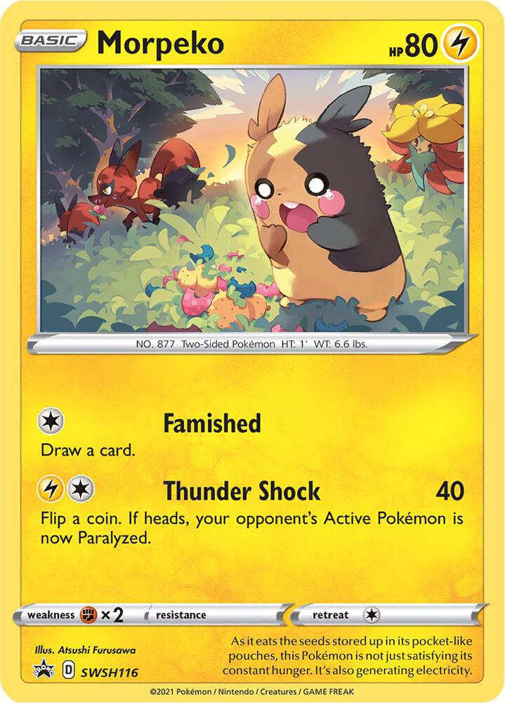 Morpeko SWSH116 (SWSH: Sword & Shield Promo Cards)  - Holofoil | Good Games Adelaide SA